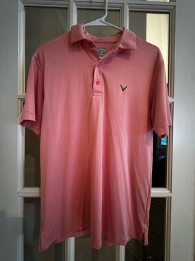 Callaway Men's Coral Pink Performance Polo